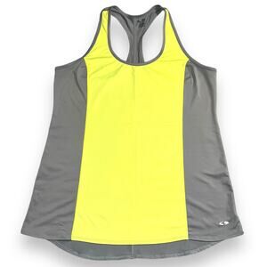 Champion Womens Athletic Tank Top Shirt Sleeveless Green Gray Duo Dry XXL